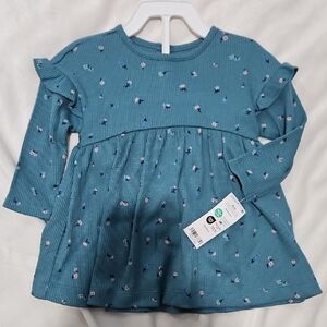 ✨️PRICE DROP✨️ NWT CARTER'S | Blue Floral Long Sleeve Baby Dress | 6m